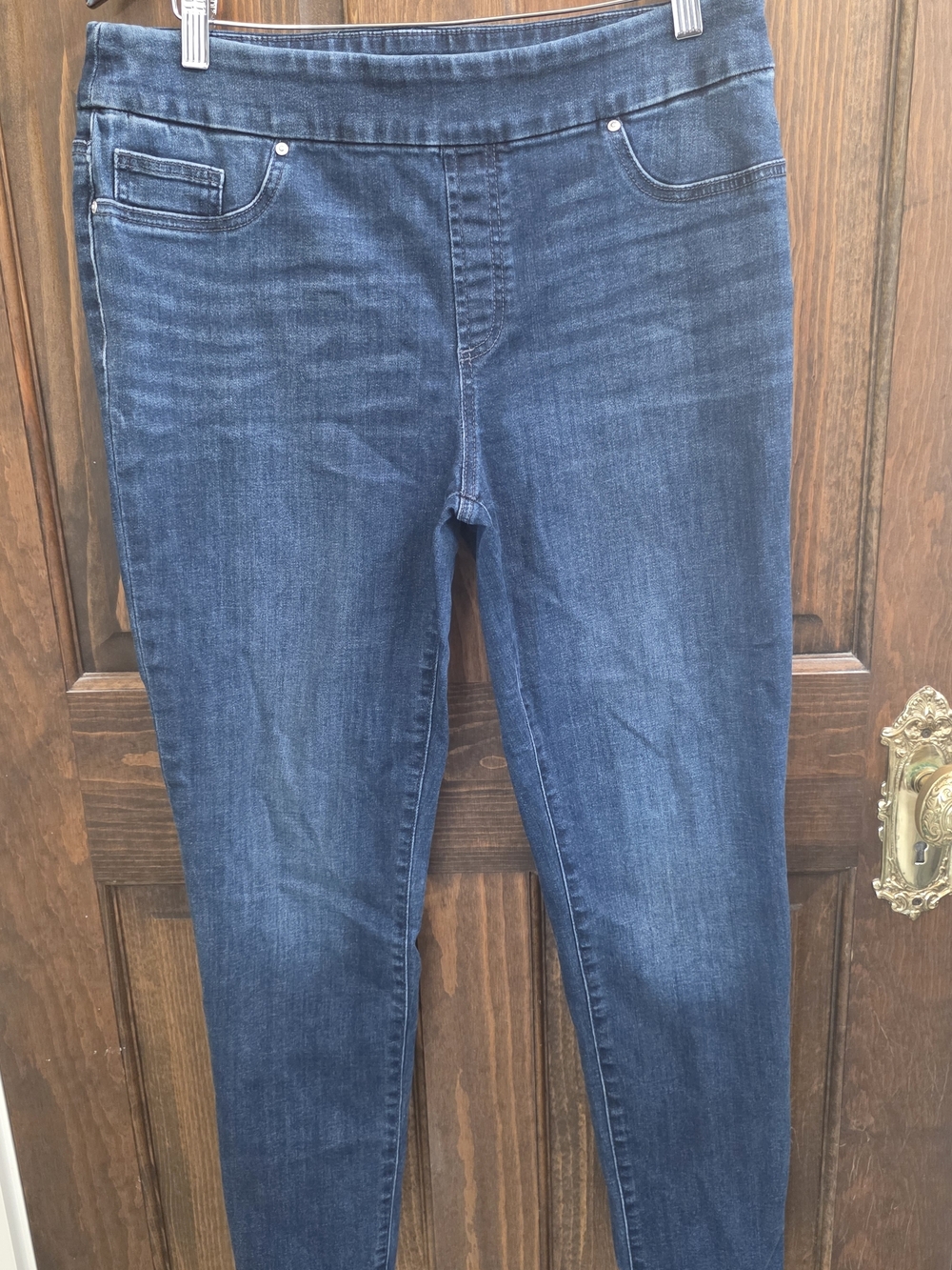Chico's Dark Blue Pull On Stretch Jeggings